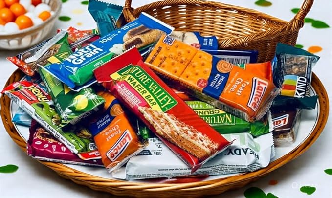 Snack Box Care Package Healthy 30 Count Variety Pack Granola Bars, Office, Travel, Bulk Snack Box, Granola & Nutrition Bars, College, Military, Work, individually wrapped Variety Pack for gifts, breakroom - THS.