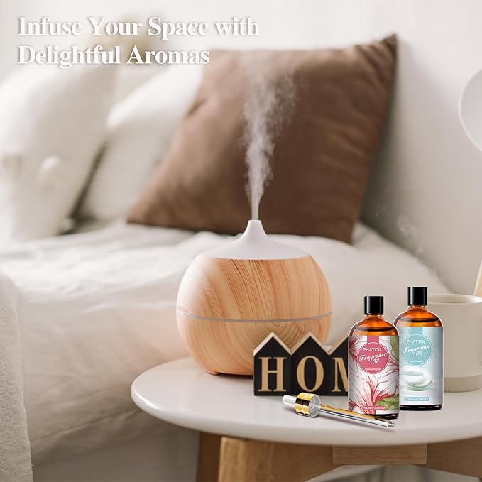 100ML/3.38fl.oz Coconut & Vanilla Fragrance Oils, PHATOIL Coconut & Vanilla Oil for Diffuser, Humidifier, Scented Oils for DIY Soap, Candle Making with Premium Glass Dropper