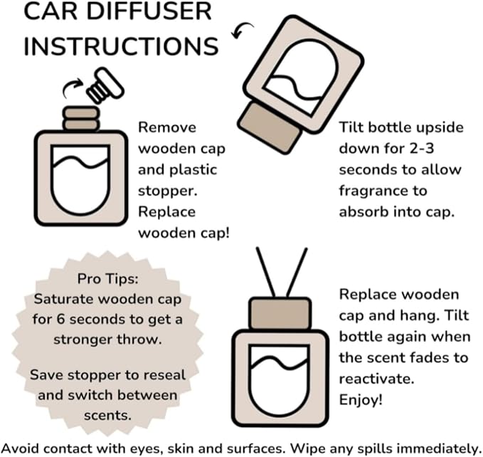 2Pack Coffee and Salted Caramel Scented Automotive Air Freshener Set, Car Accessories Decoration Hanging Scented Car Diffuser for Men Women