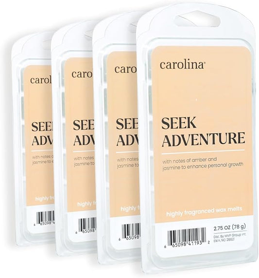 Carolina Seek Adventure Scented Wellness Wax Melts, Wax Melt Warmer Cubes, Long Lasting Scented Wax Warmer Cubes, 4 Pack, 6 Cubes Each - Made in The USA