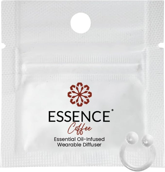Essence Wearable Aromatherapy Nasal Diffuser – Coffee Essential Oil Nose Ring Silicone Inhaler for Stress & Mood Support - Made in USA & Travel-Friendly
