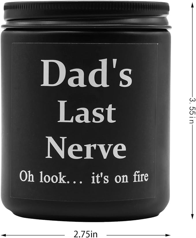 Lihome Gifts for Dad from Daughter Son, Funny Fathers Day & Birthday &Thanksgiving & Christmas Gifts, Lavender Scented Candles(7oz)