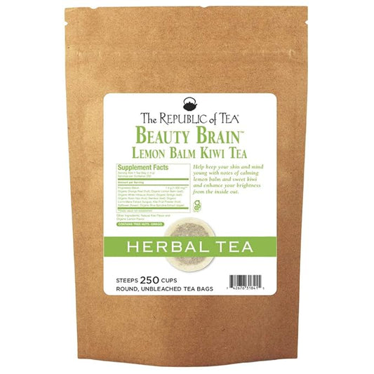 The Republic of Tea Beautifying Botanicals Beauty Brain Herbal Tea, 250 Tea Bags