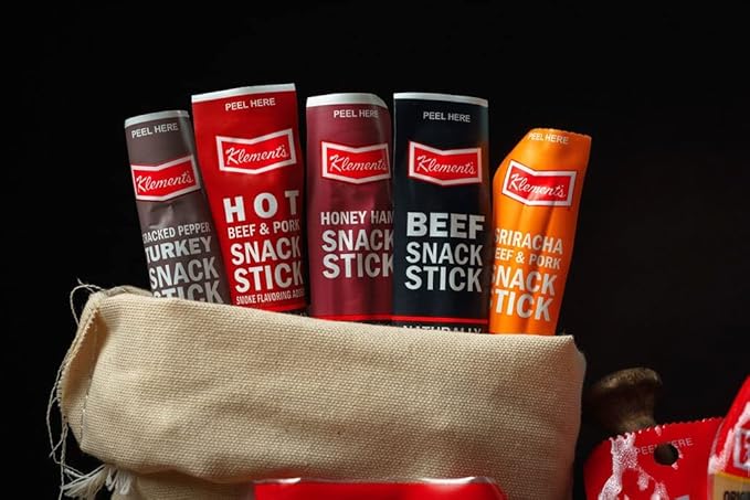 Jerky.com XXL Meat Sticks Gift Bag | 52 Piece Gift Basket with Beef Sticks, Pork, Turkey, Ham & Cheese | Over 2 lbs of High Protein Meat Snacks | Bulk Jerky Gift for Men, Dad, Office, Outdoors, Father's Day