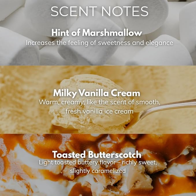 Candle Vanilla Bean 22oz with Wooden Wick in a Presentation Gift Box & Protective Shipper - Vanilla Scented Candles - Large Jar Candles