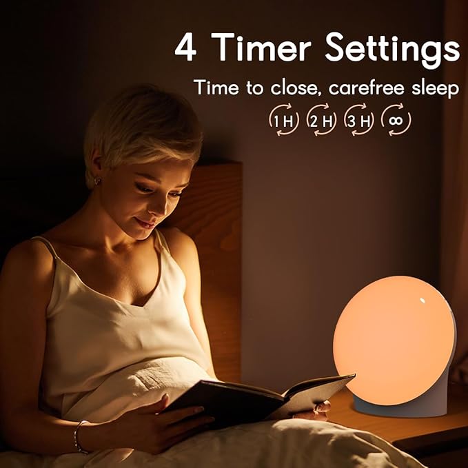 BrownNoise Electric Night Light for Baby 12 Colors Reading Lights for Indoor Use and 10 Adjustable Brightness for Baby Adult Kids