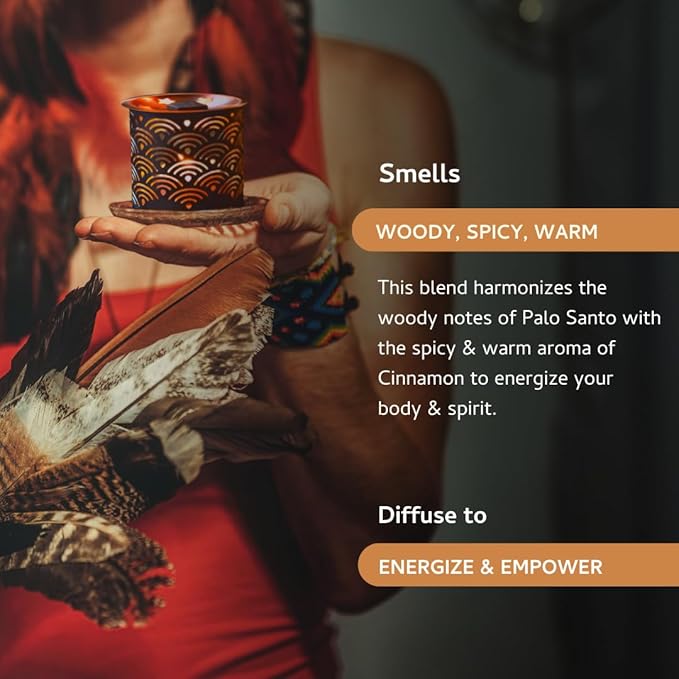 Palo Santo & Cinnamon Smokeless Incense Bricks Refill | 3 x 9 Bricks | Aromatherapy | Smudging | Made with Essential Oils | Natural Air fresheners for Home | Spiritual Meditation Accessories