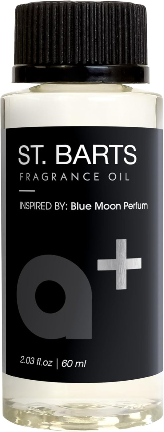 Aromar+ Fragrance Oil – St. Bartz-Inspired by Blue Moon Perfume – Luxury Hotel Scent Experience with Geranium, Lavender & Sandalwood – for Waterless Diffusers – Lasting Home Aroma – 60mL