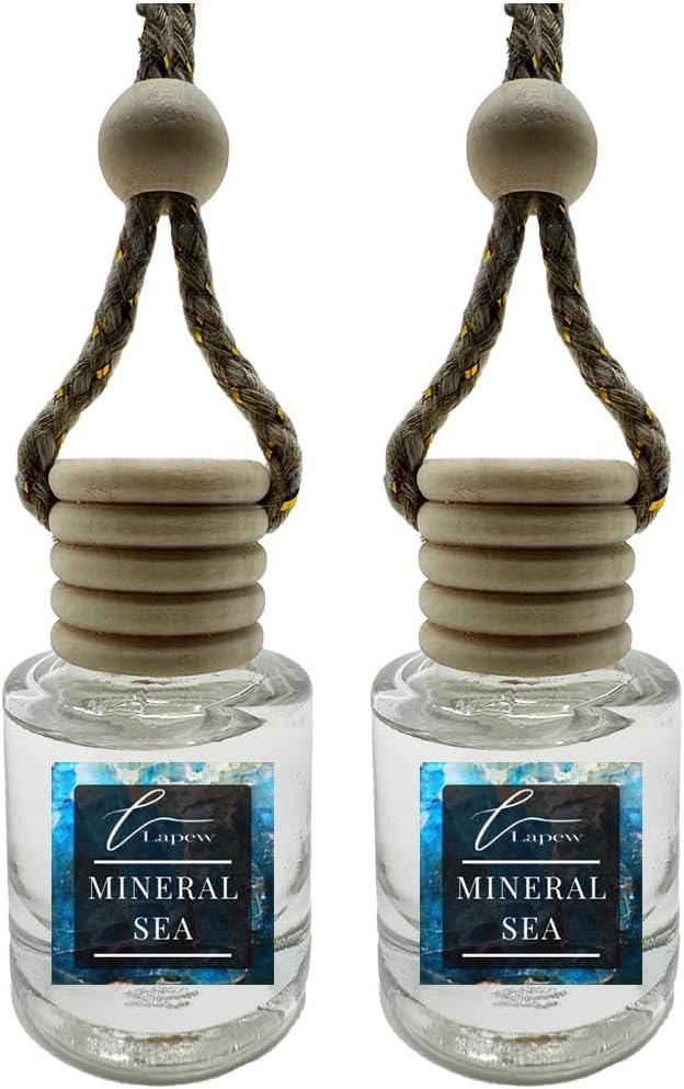 Car Air Freshener Diffuser – 2 Pack Hanging Air Freshener Diffuser (.34 Oz, Mineral Sea)