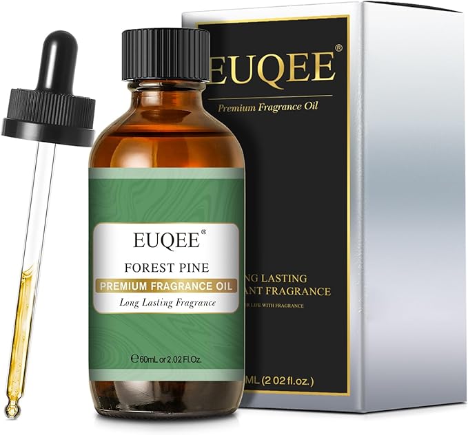 EUQEE Forest Pine Fragrance Oil Premium Fragrance Essential Oil 2.02 Fl oz with Glass Dropper for Diffusers, Soap Making, DIY Candle (60ml)