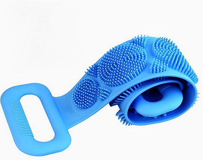 Silicone Back Scrubber for Shower, Silicone Body Scrubber, 35 Inch Extra Long Bath Body Brush Back Brush Exfoliating Body Scrubber with Handle for Men Women