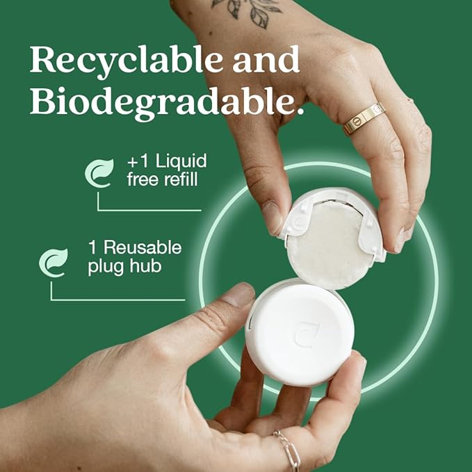 Enviroscent Non Toxic Air Freshener Plug-in Home Fragrance Last 45+ Days | Kit includes 1 Refillable Plug In Warmer & 1 Scent Refill (Balsam Fir & Spruce)