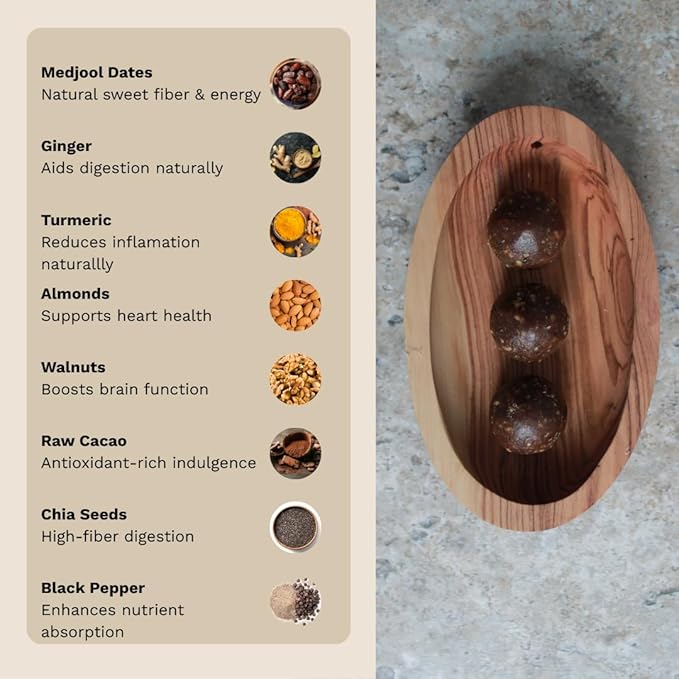 Jools Medjool Date Energy Bites with Ginger & Turmeric – Made with Organic Ingredients – Superfood Snack to Support Vitality – Tastes Like Golden Spice & Caramel – Chewy, Nutty, Naturally Sweet – No Added Sugar, Vegan & Gluten Free | 3 × 4 oz Pouches