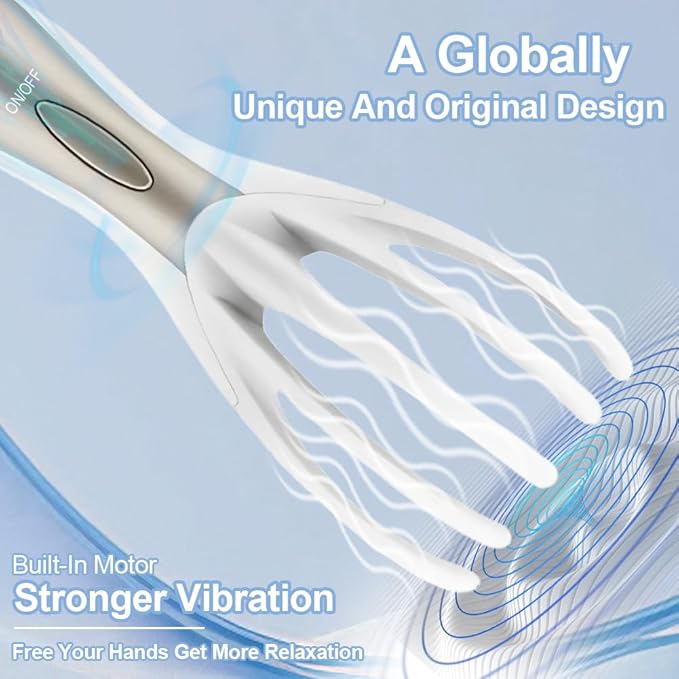 Electric Head Massager Neck Massage Octopus Scalp Stress Relax Spa Therapy Healing, Soft Resin Finger Gripper Claw Electronic Head Spa Vibration Scalp Massage Tool