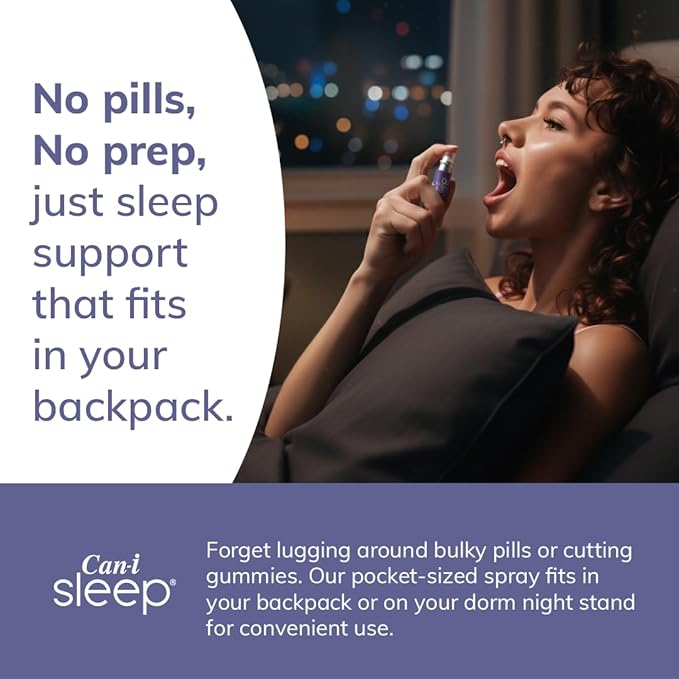 Fastest Sleep Spray Working in 10 mins, Best Sleep Aid for Adults, Relaxium Through The Night with Can-i Sleep All Natural Sleep Vitamins - 180 Servings