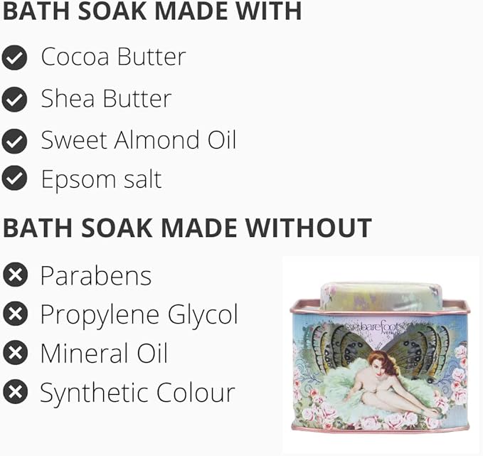 Barefoot Venus Epsom Salt Bath Soak with Cocoa Butter (Vanilla Effect)