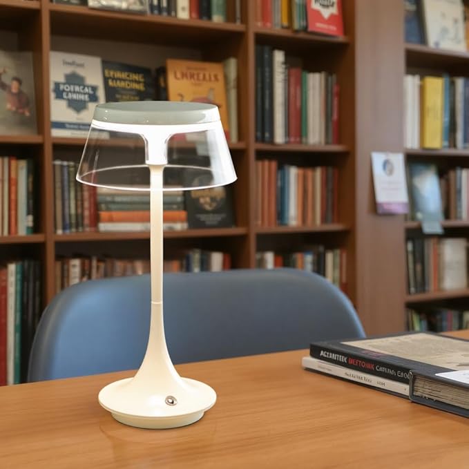 JHY DESIGN 3-Color Light Dimmable Bedside Table Lamp 10.5" H Nightstand Lamp Touch Control Lamp for Bedroom Living Room Indoors Outdoors(Single,Type-C Charging)