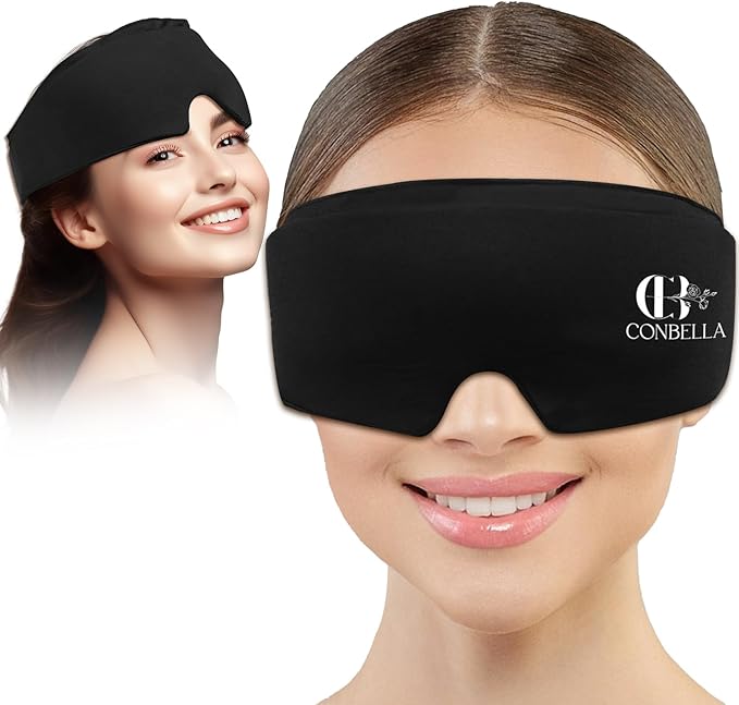 Cooling Eye Mask for Puffy Eyes, Gel Eye Mask, Cold Compress for Puffiness, Migraines, Headache, Dark Circles, Reusable, Flexible, Cooling Sleep Mask Long-Lasting Comfort for Men Women