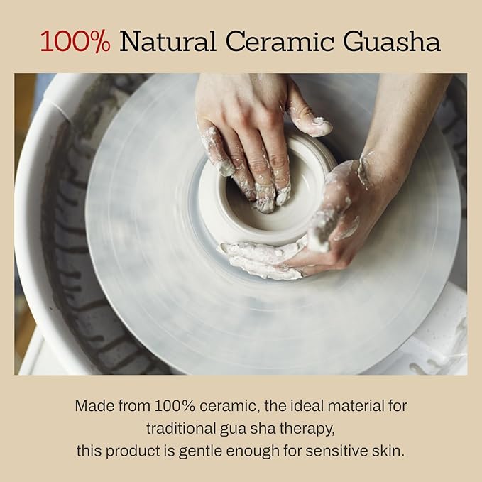 MEDITHERAPY LIF-me Guasha,Ceramic Gua Sha,Face Massage Tool, Facial Guasha, Guasha Board, Face Lift, Muscle Relief