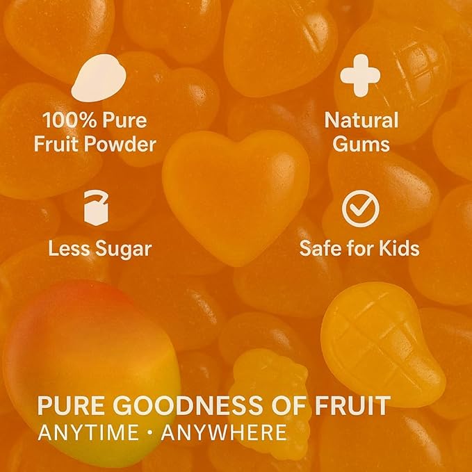 Confect Mango Dream Whirls Fruit Gummies – Vegan Candy – 6 Packs x 1.76 oz – Gluten-Free, No Corn Syrup, Heart Shape