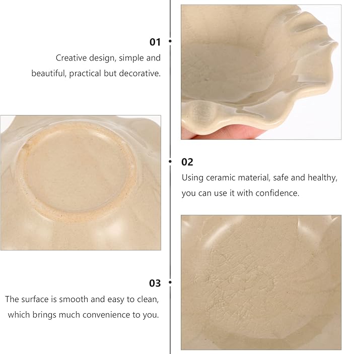 Ceramic Dish for Electric Oil Burner Warmer Diffuser Bowl Holder Essential Oil Plate Ceramic Oil Warmer Tealight Candle Holder Bowl Home Decoration White