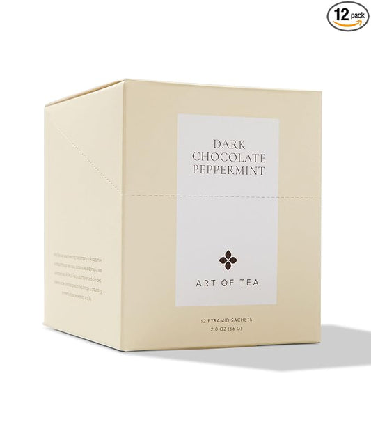 Art of Tea | 12 Count Sampler Box | Dark Chocolate Peppermint Dessert Tea