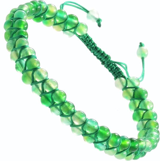 MASSIVE BEADS Double Layer Natural Chakra Healing Power Crystals Macrame Bracelet Yoga Stone Beads Gemstone Meditation Relax Anxiety Bangle for Unisex Women Men