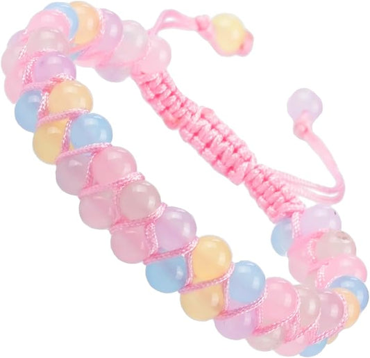 MASSIVE BEADS Double Layer Natural Chakra Healing Power Crystals Macrame Bracelet Yoga Stone Beads Gemstone Meditation Relax Anxiety Bangle for Unisex Women Men