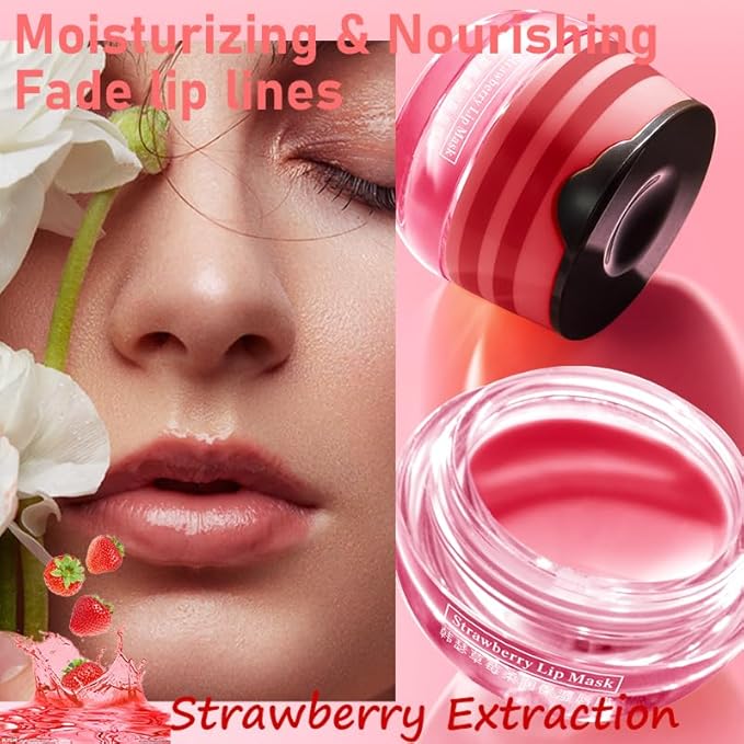 Honey Lip Balm Lip Mask, Hydrate Repair Prevent Dry Cracked Lip, Effective Reduces Lip Lines, Vitamin E Moisturizing Propolis Sleeping Lip Care