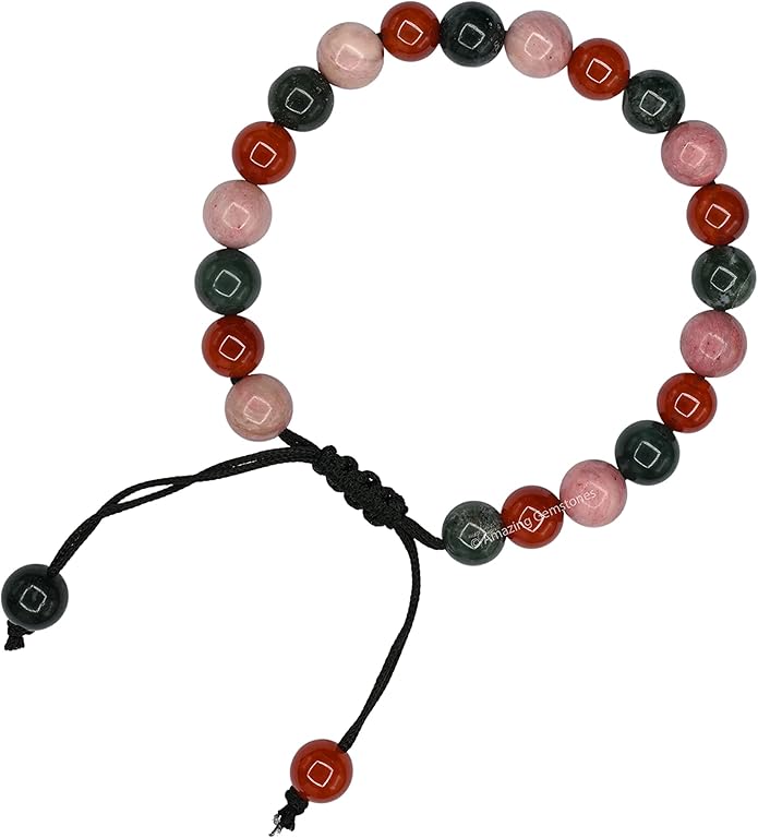 Natural Healing Crystal Bracelet for Women - Mens Bracelet Energy Balancing Gemstones Set - Adjustable Stone Bead Bracelet for Men and Women - Chakra Crystal Therapy Accessory, Meditation