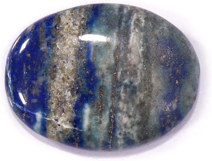 L PEDRA & CRYSTAL Worry Stone A Handheld Comfort to Ease Stress, Enhance Focus, and Promote Inner Peace (Lapiz Lazuli Worry Stone)
