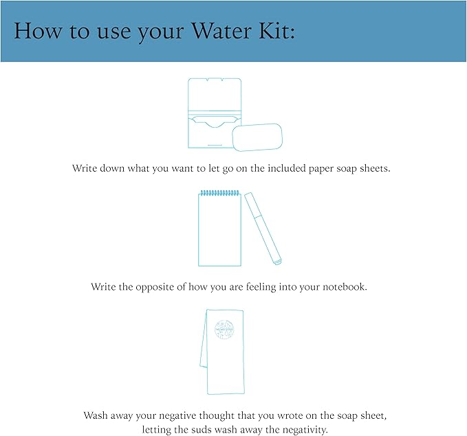 The Water Kit - Turn Over a New Leaf This Fall - Wash Away Negative Thoughts for Stress Relief and Healing - Care Kit