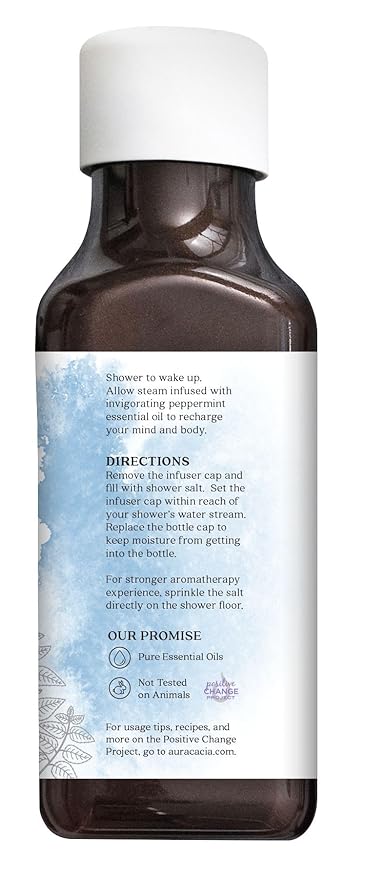 Aura Cacia Refreshing Peppermint Shower Salts | 16 oz.