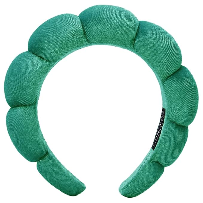 Spa Headbands for Washing Face or Makeup, Sponge Bubble Skincare Headbands, Puffy Terry Cloth Hairband for Women, Skin Care Makeup Headwear Hair Accessories for Girls