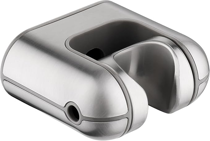 BRIGHT SHOWERS Shower Head Holder Wall Mount, Adjustable Handheld Shower Wand Holder with Universal Fit and Angle Adjustment, Brushed Nickel