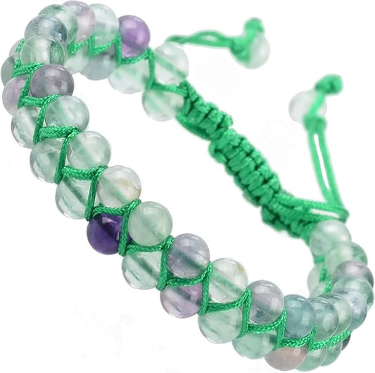 MASSIVE BEADS Double Layer Natural Chakra Healing Power Crystals Macrame Bracelet Yoga Stone Beads Gemstone Meditation Relax Anxiety Bangle for Unisex Women Men