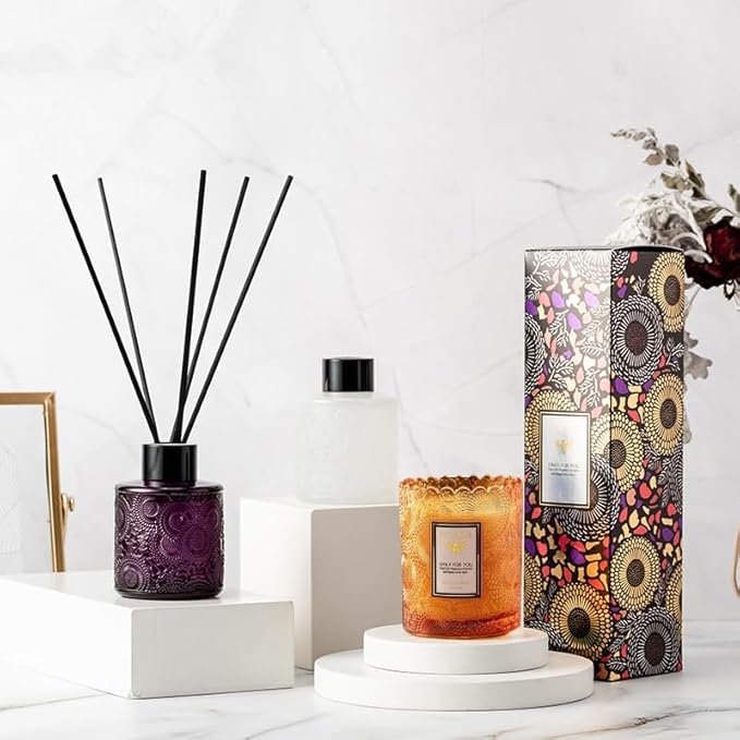 Candles Gifts for Women,Valentine's Day Gift Scented, Mother's Day, Natural Soy Candle, 8.1 oz 60 Hours Burn, Candles for Home Scented (fig)