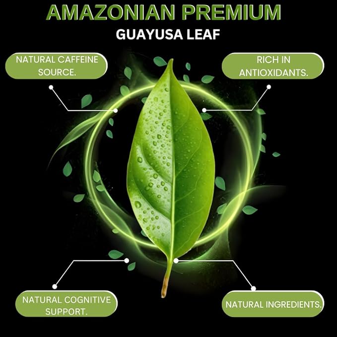 Amazonian Treasure, Organic Guayusa Tea Bags - 20 Count Box, Smooth Beverage Option, 50mg Caffeine Content, Premium Selection, Enhanced Experience Blend.