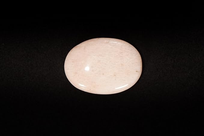 L PEDRA & CRYSTAL Worry Stone A Handheld Comfort to Ease Stress, Enhance Focus, and Promote Inner Peace (Moonstone Worry Stone)