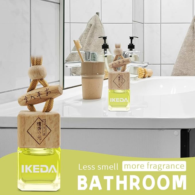 Car Air Freshener | Square Hanging Car Scent with Vent Clip Bottle | Long Lasting Fragrance | Essential Oil Diffuser | Odor Eliminator Deodorizer (Square-Silence Valley)