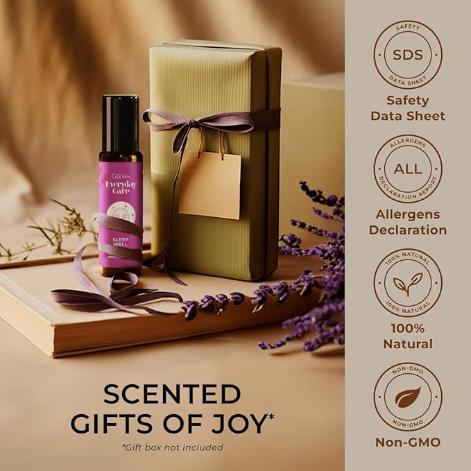 Gya Labs Sleep Essential Oil Roll On - 0.34 Fl Oz - Travel Size Roller for Camping, Skin, Aromatherapy Relief, Convenience