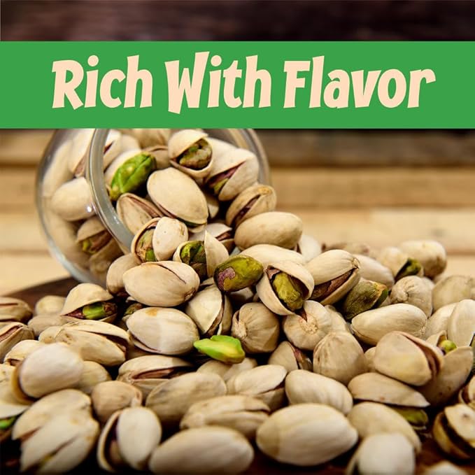 Sincerely Nuts Large Pistachios Roasted Salted in Shell 3LB Bag Healthy Snack Food Great for Cooking Source of Fiber, Protein, Vitamins Minerals Gourmet Flavor Kosher Gluten Free