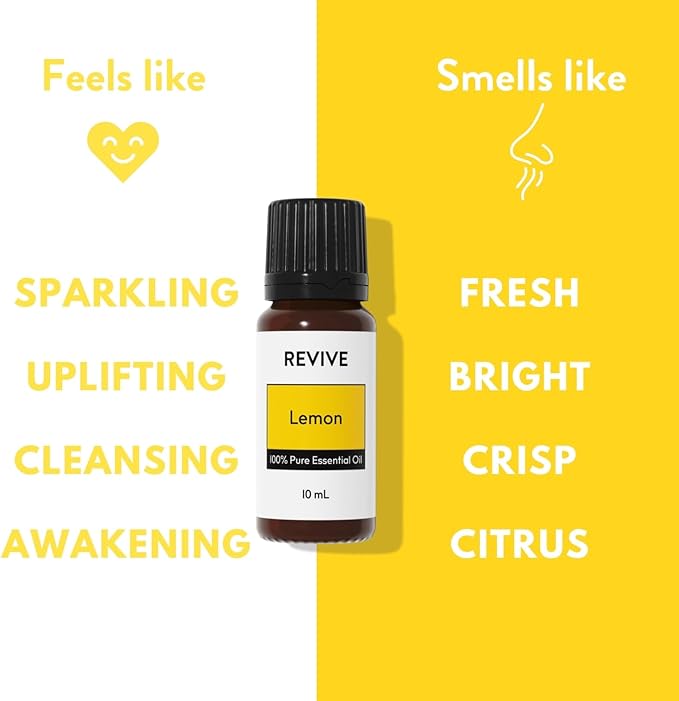 Lemon Essential Oil 30mL by Revive Essential Oils - 100% Pure Therapeutic Grade, for Diffuser, Humidifier, Massage, Aromatherapy, Skin & Hair Care