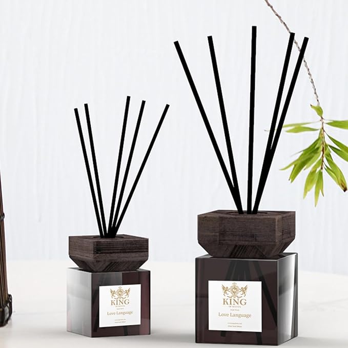 Reed Diffuser (120ml) Love Language Reed Diffuser Set,Reed Diffuser & Oil Diffuser Sticks with Flower, Aromatherapy, Home & Kitchen Décor,Fragrance and Gifts