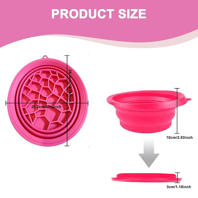 Face Bowl for Ice with Built-In Ice Tray – Collapsible Silicone Facial Ice Bath Bowl for Cold Plunge Therapy, Acne Relief & Skin Tightening – Rose Red Home, Camping & Travel Portable Spa Tool