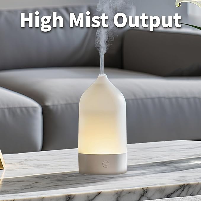 Essential Oil Diffuser, 120ml 3-in-1 Aromatherapy Diffuser Small Ultrasonic Cool Mist Humidifier with 7 Color Changing Night Lights, Quiet Sleep Auto Shut-Off Function for Home Office Yoga