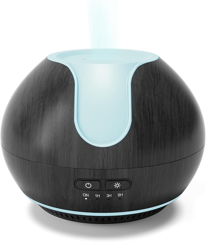 ARVIDSSON Essential Oil Diffuser, 200ml Aromatherapy Diffuser with Mood Light, Oil Diffusers for Home, Ultrasonic Diffuser for Essential Oils, Gift for Women - Dark Wood