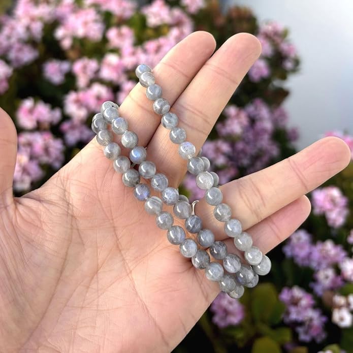 Adabele 1pc Natural Stretch Gemstone Bracelet 6mm (0.24 Inch) Bead 7" 7.5" 8 inch Healing Crystal Quartz Energy Chakra Jewelry Women Birthday Gift