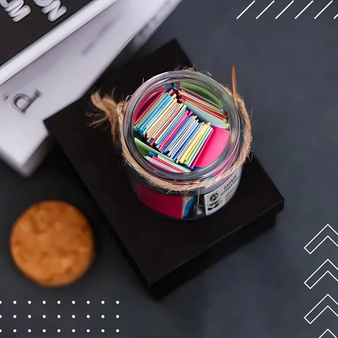 Badass Affirmation Jar, Affirmation Cards, Bestie, Positive Cards for Women, Motivational Gifts, Inspirational Gift, Daily Affirmations for Women, Gag Gifts Funny for Adults