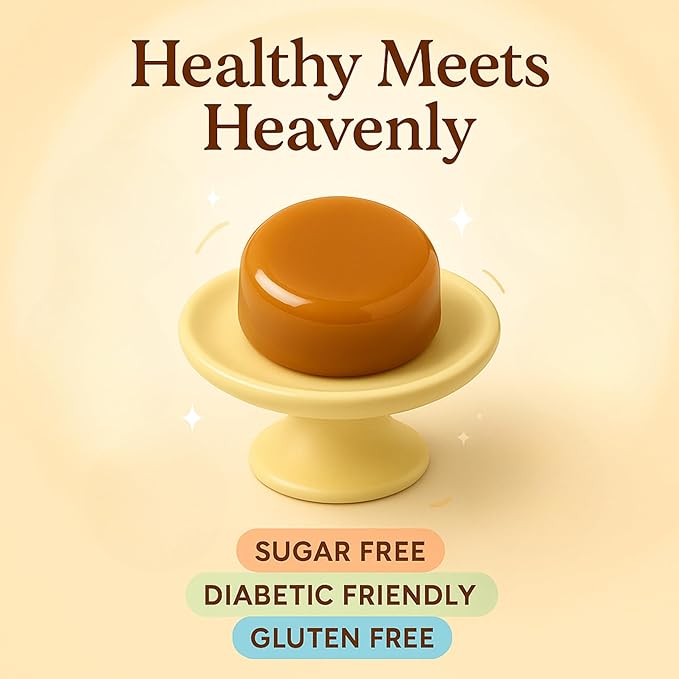 Andy Anand Chocolatier Sugar Free Butter Toffee Hard Candy With Cream Made in Europe Gluten Free, Mouthwatering Experience With Diabetic-friendly, Stevia Sweetened Candy (40 Pcs, 7 Oz)